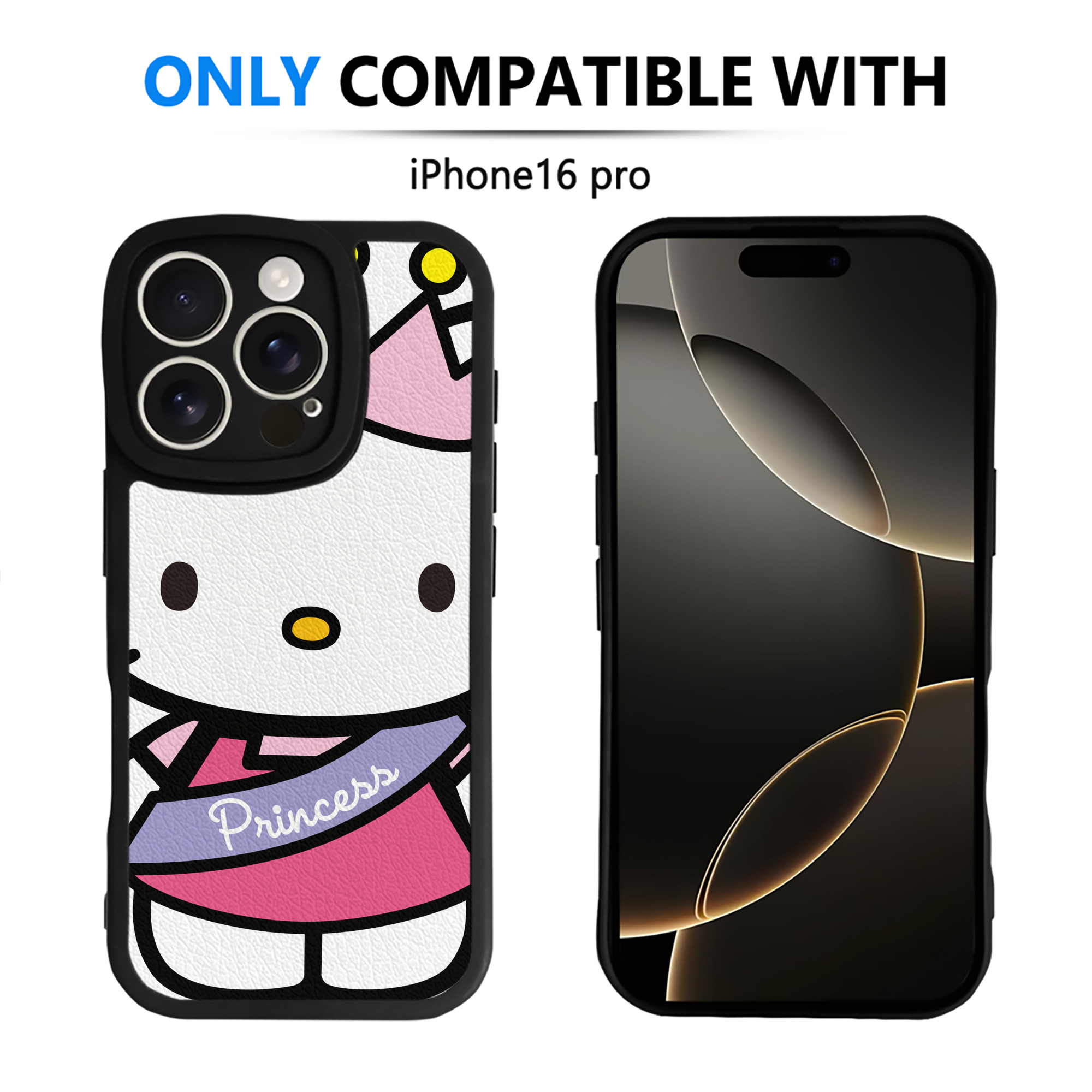（画像用） Hello Kitty ハローキティ 【iPhone 16シリーズ対応】シリコンスマホケース（レザー調） 材質：シリコン